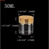 47*50*34mm 50ml Transparent Glass Bottles Gold Screw Cap Empty Jars Food Containers 24pcs Free Shippinghigh quantity