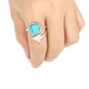 Ronde stenen driehoek kristal quartz genezing chakra opening ringen roze paarse natuursteen ringen Kallaite voor vrouwen mannen