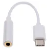 Słuchawki Headphone Jack Adapter Converter Cable Typ C do 3,5 mm Audio Aux Connector Adapter z Torba OPP dla Samsung Huawei