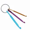 3pcs / Set 200sets 3/4 / 5mm Keychain Keychain Crochets Bricoleurs multicolores Mini Aiguilles Mini Crochet en aluminium