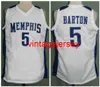 Retro de Tigres Will Barton #5 Jersey Retro Basketball Jerseys Men's costumes