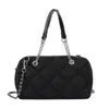 Bolso bandolera pequeño Retro acolchado negro, bolso de mujer, nuevo estilo 2020, bolso de hombro que combina con todo a la moda 269N