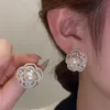 Boucles d'oreilles Chic à fleurs pour femmes, bijoux authentiques 100% Sterling 925, mode coréenne, perle de luxe, fête exquise, 247h