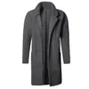 Jaqueta de lã peluda de dois lados, casaco longo e quente para homens de inverno de pelúcia estilo europeu Casaco de marca F70991 201116