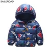 SAILEROAD Tier Dinosaurier Muster Baby Jungen Winter Jacken Mantel Kleine Jungen Kapuze Mantel für Kinder Parka Winter Kinder Kleidung LJ201125