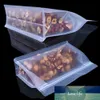 50 sztuk Stand Up Matte Clear Plastikowy Szeroki Zipper Torba Doypack Oragn Resealable Zip Lock Wouch Pakowanie Kawy Nuts