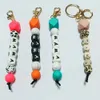 Cross Border Beaded Food Grade Silicone Letter Sleutelhanger Pendant Sleutelhanger Groothandel Multi-Color Optioneel