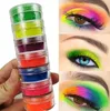 Neon Loose Powder Eyeshadow Pigment Matt Mineral Spangle Nail Pulver Make Up Shimmer Shining Eye Shadow 6 st / Set DHL