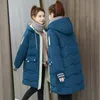 Damskie puch Parkas Yagenz Woman Winter Jacket Women Parka Long Płaszcz ciepło w rozmiarze z kapturem femme veste 8521 Luci22