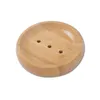 Porte-savon en bois porte-savon en bambou naturel porte-plateau plateau multi-style rond carré contenant de savon