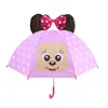 Çocuklar karikatür şemsiye hayvanlar baskısı polyester güneşli yağmurlu şemsiye aslan tavşan kedi asılı longhandle düz şemsiye hediyeler dh9425363