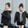 포레 룬 겨울 자켓 여성 대형 펌프 재킷 후드 코튼 패딩 따뜻한 캐주얼 짧은 버블 코트 201019