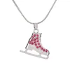 EUEAVAN 5st Multi Color Rhinestone Skates Shoe Pedant Halsband Sport smycken för kvinnor hel 6054134