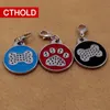 CTHOLD lot Dog ID Tag Metal Customized Pet Small Large Accessories Personalized Bone Paw Name Plate cat Collar LJ201112