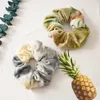 Fluwelen haarband tie dye haarbanden elastische vrouwen hoofdband meisjes paardenstaart houder winter scrunchies haaraccessoires 6 kleuren groothandel