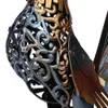 Tooarts Estatuilla de metal Gallo de hierro Artículos de decoración para el hogar Estatuilla colorida vívida Regalo artesanal para accesorios de decoración del hogar T200331