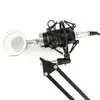 BM-8000 Professional Wireless Condenser Microphone For Studio Recording With Stand Holder + Phantom Power +sound card