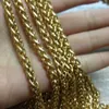 Placcato oro 18k Regali di moda Collana a catena intrecciata in acciaio inossidabile Gioielli da donna per uomo 6mm 18-32 pollici