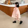 Baby Girl Princess Princess Big Bow Pressing с длинным рукавом младенческий малыш Урожай Vestido Party Pageant на день рождения одежда 1-10Y 211231