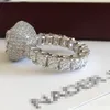Luxe 925 sterling zilveren ringen voor vrouwen vierkante 3 karaat diamant engagement trouwring fijne topaas edelsteen sieraden groothandel