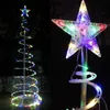 6039 ft Färgbyte Christmas LED Spiral Tree Light Xmas New Year Lamp Battery3195545