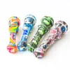 Silicone NC with Stainless Steel Tip Silicone Smoking Pipe Mini Nectar Collector Smoking Tool For Glass Water Bongs Rigs