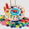Сортировка малышей, гнездование часы детское блок обучения деревянные Juguetes Speeleded Montessori игрушки LJ201124