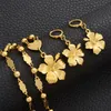 Blume Anniyo Hawaiian Schmucksets Anhänger Halsketten Ohrringe Frauen Mädchen Goldfarbe Mikronesien Guam Chuuk Kwajalein 213106 EJFA9733602