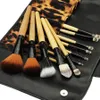 12 stks per set vrouwen pro make-up borstel set cosmetische tool luipaard tas schoonheid borstels kit rra3896