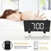 Snooze Alarm Clock Dimmer Timer Backlight LED Projector Radio USB Projection Radio Timer Backlight 3W Speakers LJ200827