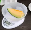 5kg 홈 가정용 휴대용 LCD 스케일 전자 디지털 주방 음식 다이어트 우편 무게 스케일 균형 5000g x 1g B05 무료 DHL FedEx