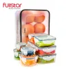 Fullstar Contenitore per il pranzo in plastica per accessori da cucina per bambini Contenitore per alimenti Microonde 9 PZ Simpatici utensili da cucina per verdure bento box 201016