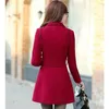 YAGENZ M Autumn Winter Wool Jacket Women Double Breasted Coats Elegant Overcoat Basic Coat Pockets Woolen Long Coat Top 200 LJ201109