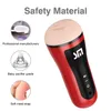 NXY Sex Männer Masturbatoren Vibration Frequenzumwandlung Masturbation Cup für mit echter Stimme Aufladung Silikon Simulation Vaginal Stimulation Spielzeug 1222