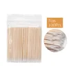 100 pcs Disposable Ultra-small Cotton Swab Lint Micro Brushes Glue Removing tool Wood Cotton brush women Make Up Tools266q