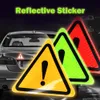 1Piece Car Universal Reflective Stickers Car Bodywork Decorative Paster Motorcycle Triangle Warning Label DIY Reflective Warning Sticker