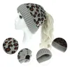 Beanie/Skull Caps Korean Winter Leopard Print Sticked Hat 2021 Autumn and Crochet Warm Unisex1