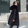 Parkas largas para mujer con capucha y forro de lana de piel, chaquetas informales de invierno para mujer, abrigos gruesos y cálidos, bolsillos con cremallera, prendas de vestir para mujer 211216