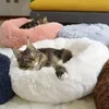 SJ 6 Size Winter Warm Super Soft Round Plush Bed For Cats Dogs Pet Bed Nest Small Medium Large Dogs Puppy Bed Cat Supplies T200101