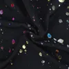 Slouchy Slouchy Multicolor Salpicadura de la pintura de la gorrita tejida de las mujeres de Geebro Gorros de algodón de la impresión de la moda para Femme Black Skullies Y201024
