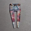 Летние женщины 3D цветочные футболки 2020 Случайные джинсовые брюки подходят для женщин с длинным рукавом.