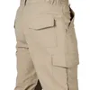 Thoshine Brand Summer Men Casual Cargo Pantalon Poches fines Extérieur Séchage rapide Respirant Pantalon tactique militaire imperméable 201106