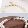 Utsökt Crystal Satellite Necklace Elegant Pearl Halsband Clavicle Chain Baroque Pearls Choker Halsband för kvinnor Party Gift