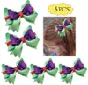 5pcs/set 5.5'' princess hair bow collection for girls inspired hair bow with hair clips fashion accessories LJ201226