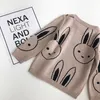 Suéteres de moda para bebés y niñas, suéter de conejo de dibujos animados para niños, suéter de otoño e invierno para niños, Tops, prendas de punto de algodón para niñas, ropa 210308