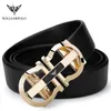 Marque de luxe concepteur hommes bracelet en cuir véritable boucle automatique taille ceinture en or PL1833536P8895923