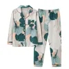 Bloemenprint Pyjama Melkvezels Thuis Kleding voor Vrouwen Pijamas Mujer Invierno Nachtkleding Set Pijama Ropa De Dormir Mujer 201217