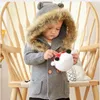 New Winter Baby Boys Girls Cardigan lavorato a maglia Giacche Autunno Warm Infant Baby Fur Maglioni con cappuccio Cappotto manica lunga per bambini 210308