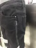 New Arrival Mens Designer de luxo Am-Jeans Clássico Straight Jeans Calça Famosa Marca Zipper Marbling Slim-leg Top US Si1834