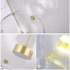 Moderne klare Glas-LED-Anhängerlampe Seife Blasenkugeln Innenbeleuchtung Glanz Luminaria Hanging Lampe 110-240V